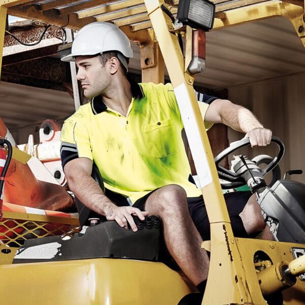 Syzmik Mens Hi Vis Squad Short Sleeve Polo Thumbnail